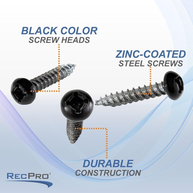 RecPro 8x1 Pan Head Metal RV Screws | Polar Black | Multi-Pack | RV Interior Screws | Factory Finished Look | (50) - Image 5